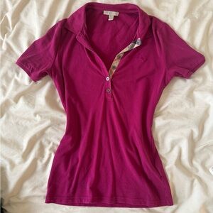 SOLD Burberry Polo in berry pink - size xs